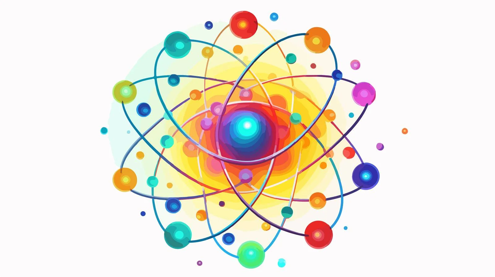 Cartoon Atom Illustration — free download from Dotvec