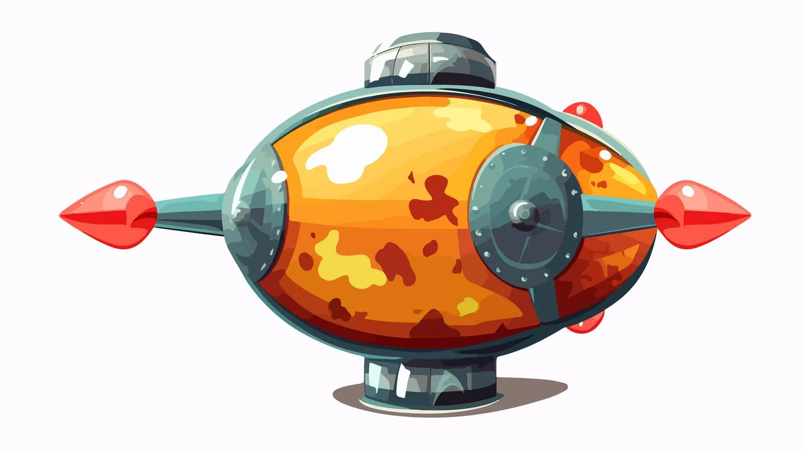 Cartoon Atom Bomb Illustration — free download from Dotvec
