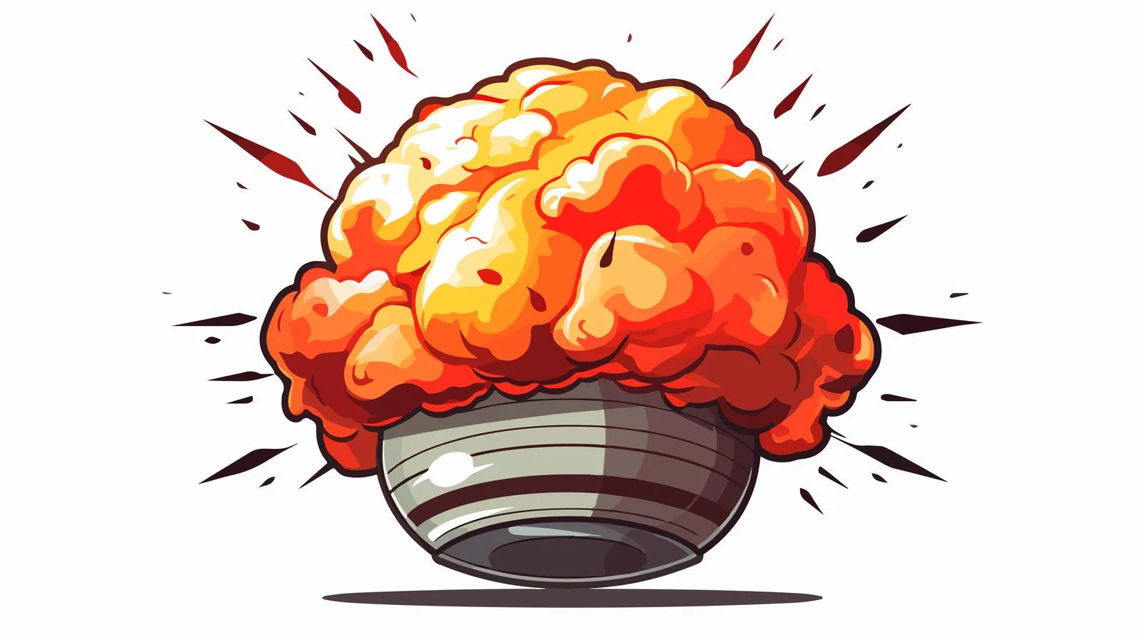 Cartoon Atom Bomb Illustration — free download from Dotvec