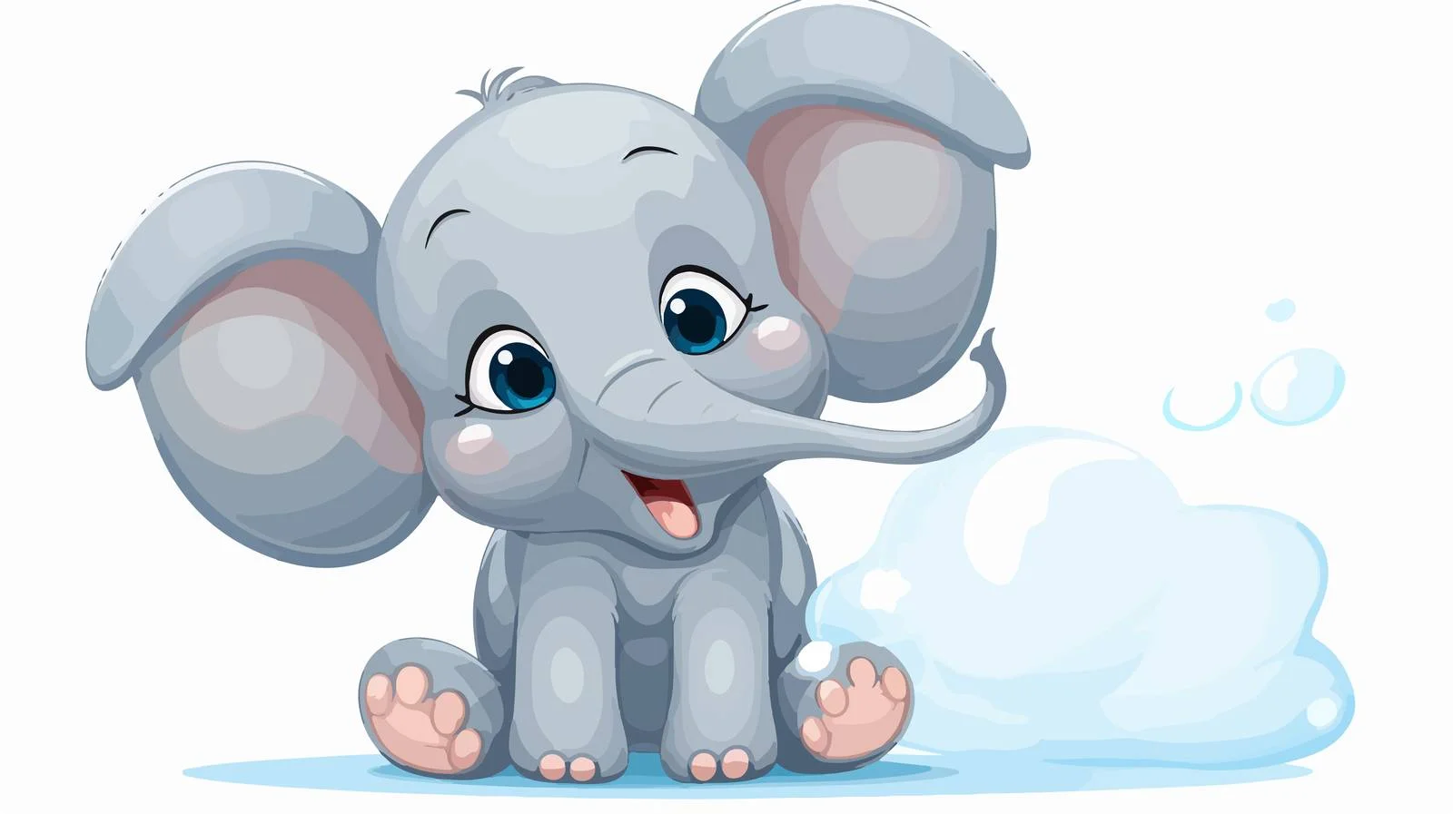 Adorable Baby Elephant Speech Bubble Vector — free download from Dotvec