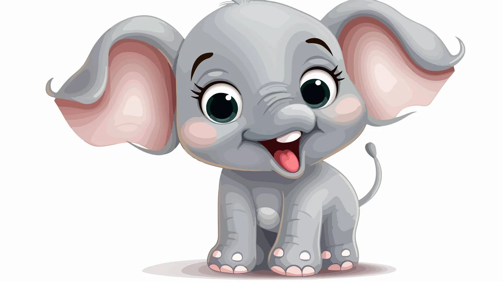 Cute Elephant with Speech Bubble Illustration — free download from Dotvec