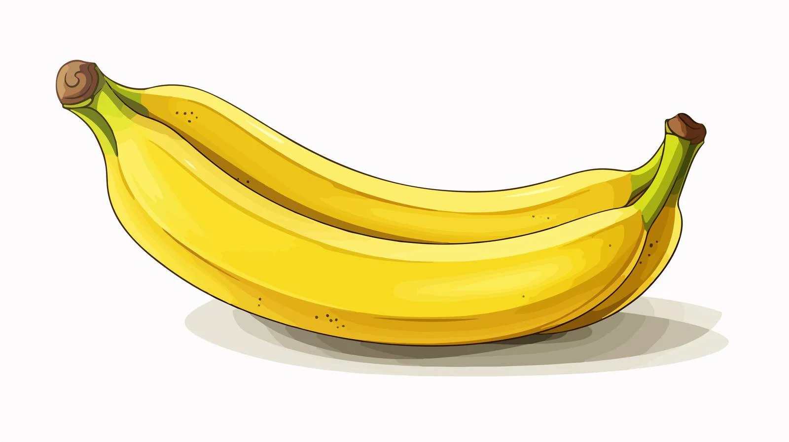 Colorful Cartoon Banana Illustration — free download from Dotvec