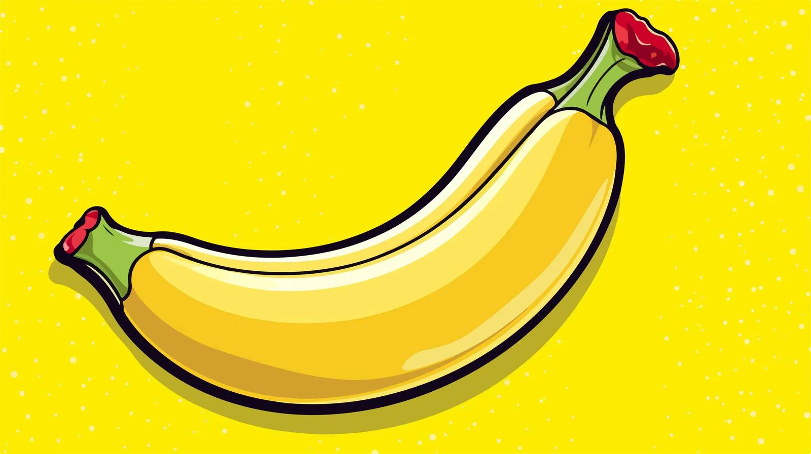 Comic Banana with Speech Bubble — free download from Dotvec