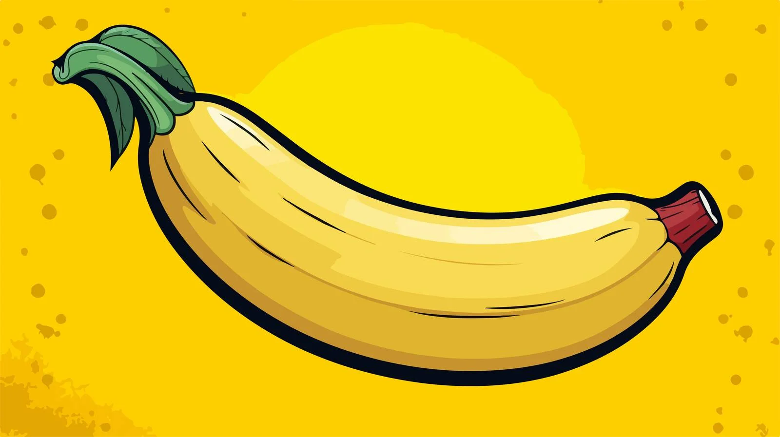 Comic Banana with Speech Bubble Illustration — free download from Dotvec