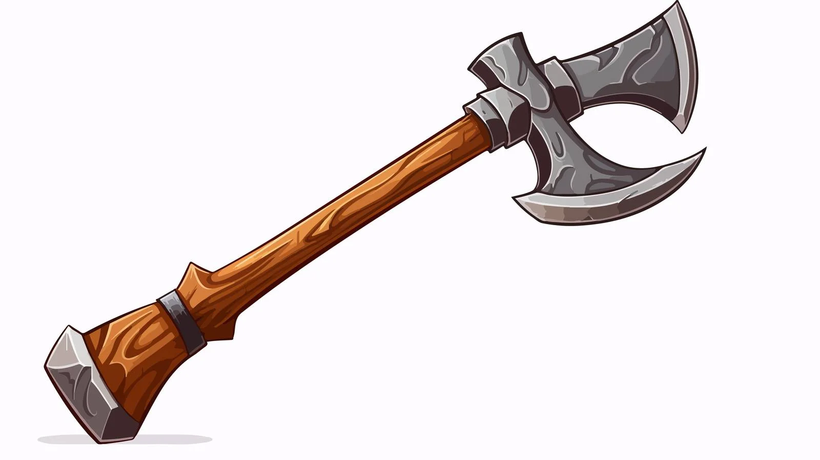 Cartoon Battleaxe Illustration — free download from Dotvec