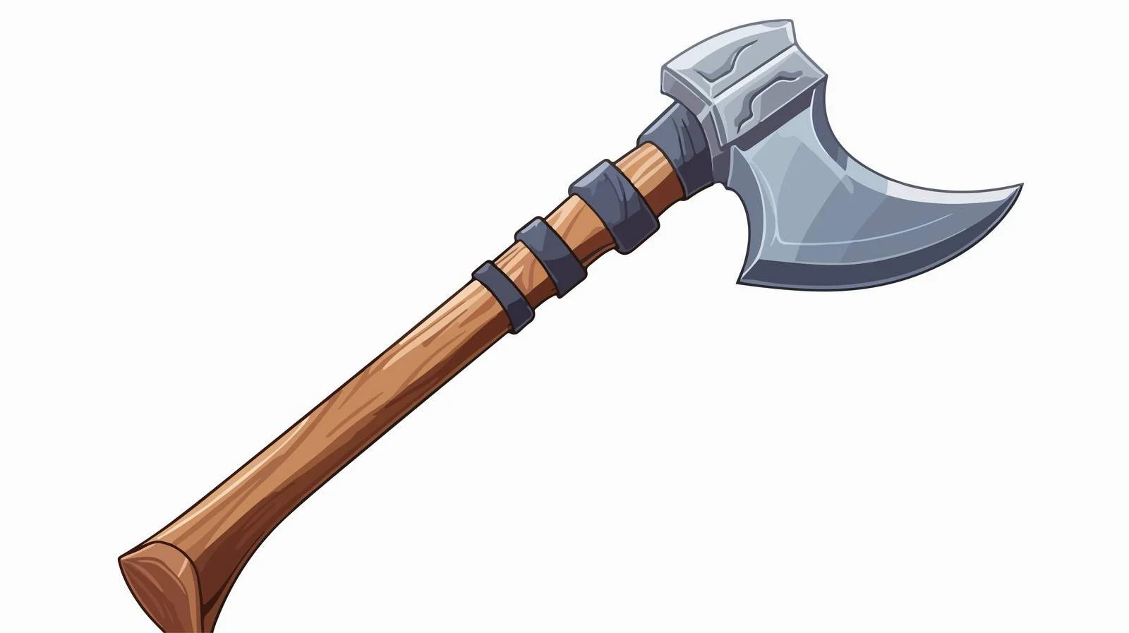 Cartoon Battleaxe Vector Illustration — free download from Dotvec