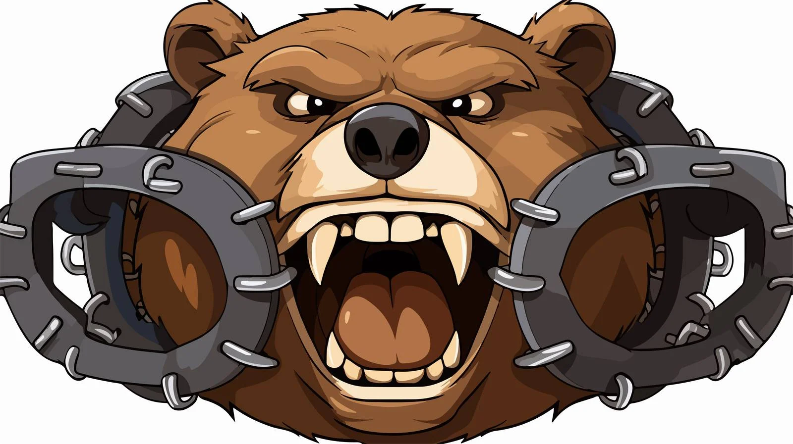 Cartoon Bear Trap Vector Illustration — free download from Dotvec