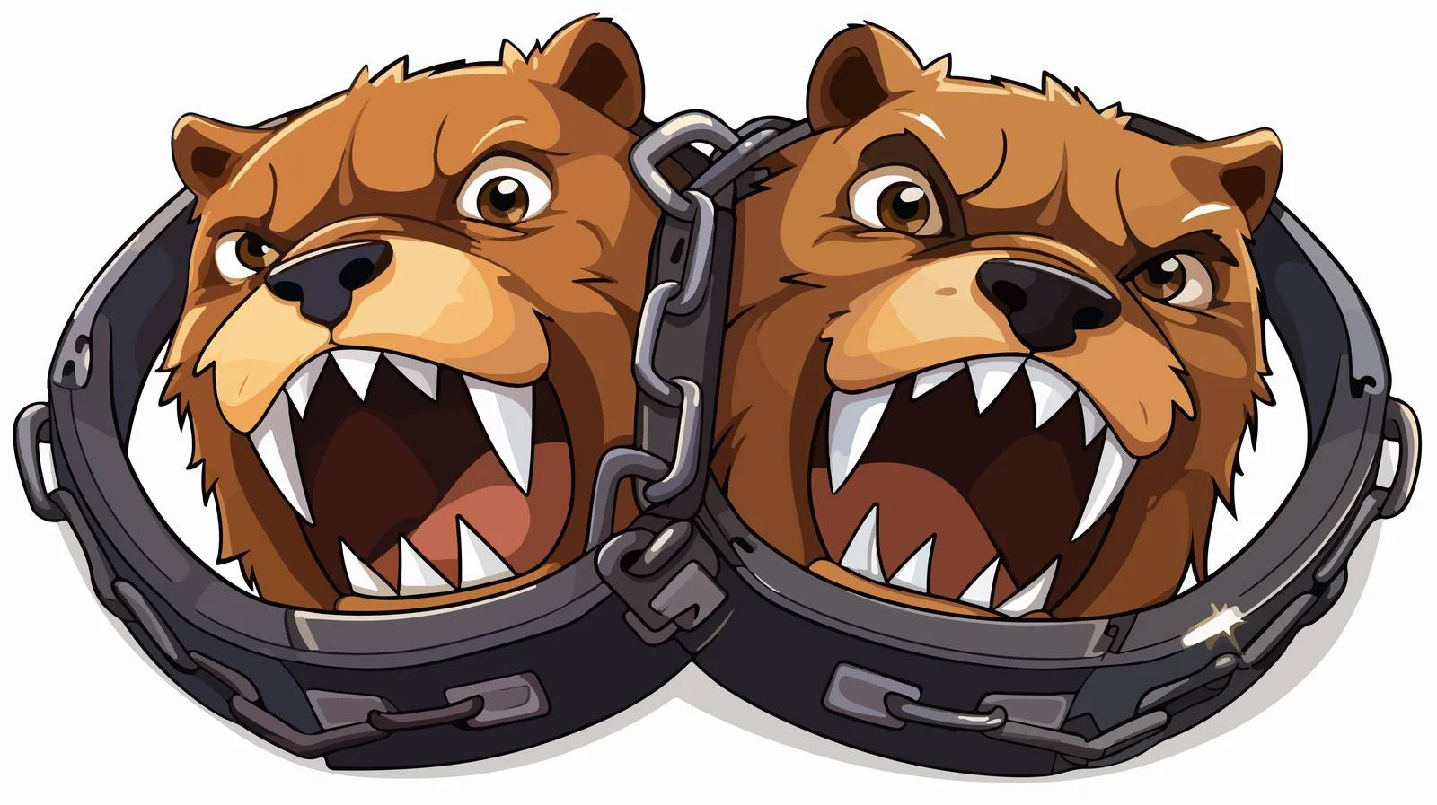 Cartoon Bear Trap Vector Illustration — free download from Dotvec