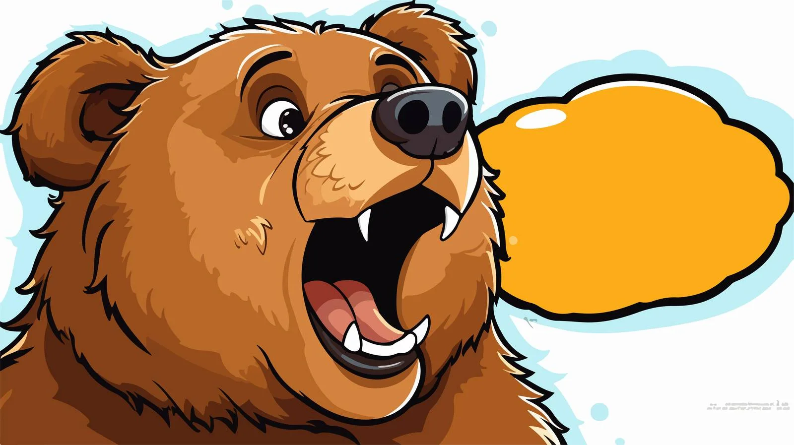 Comic Bear Speech Bubble Illustration — free download from Dotvec