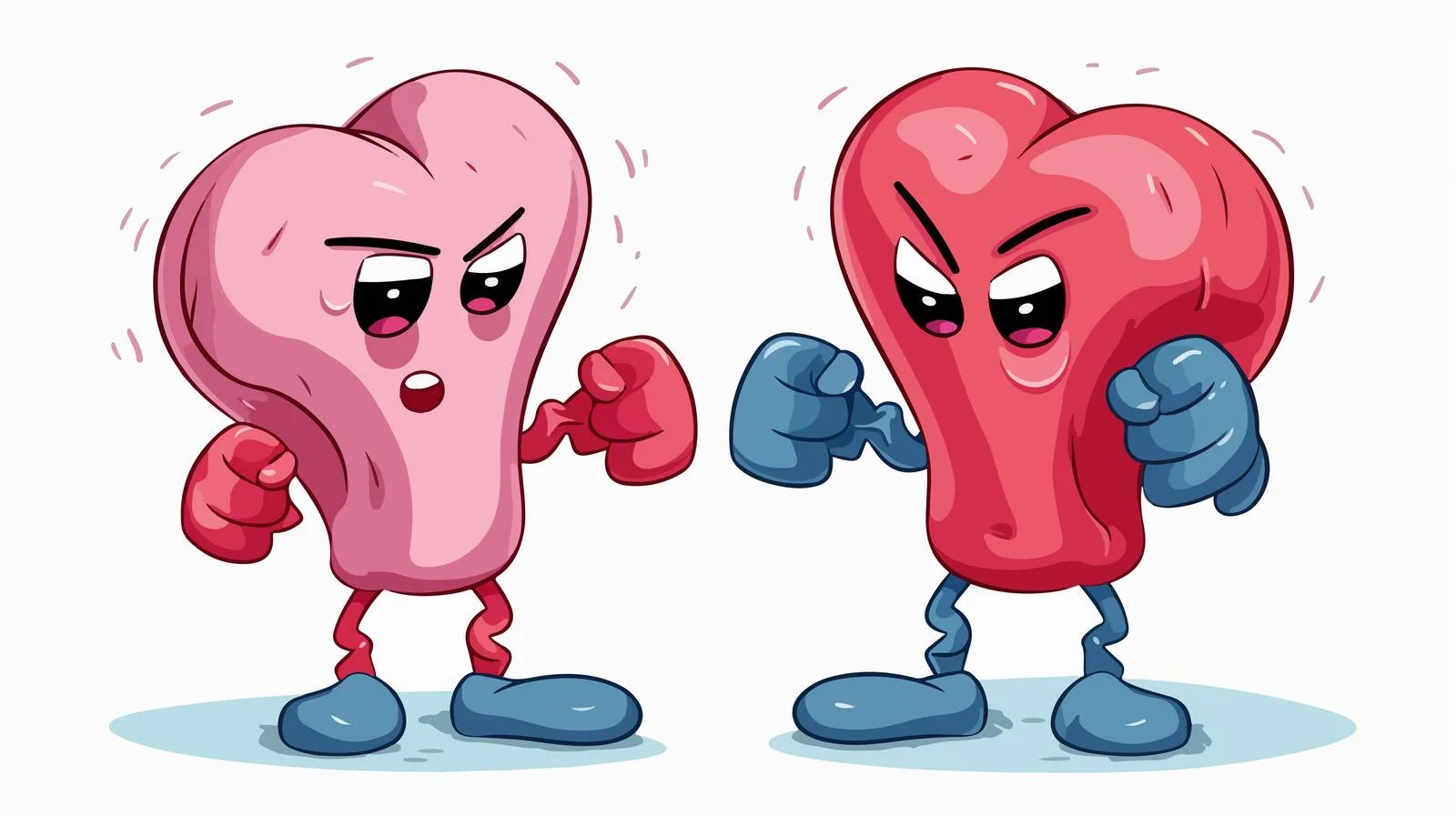 Cartoon Uterus Boxing Gloves Illustration — free download from Dotvec