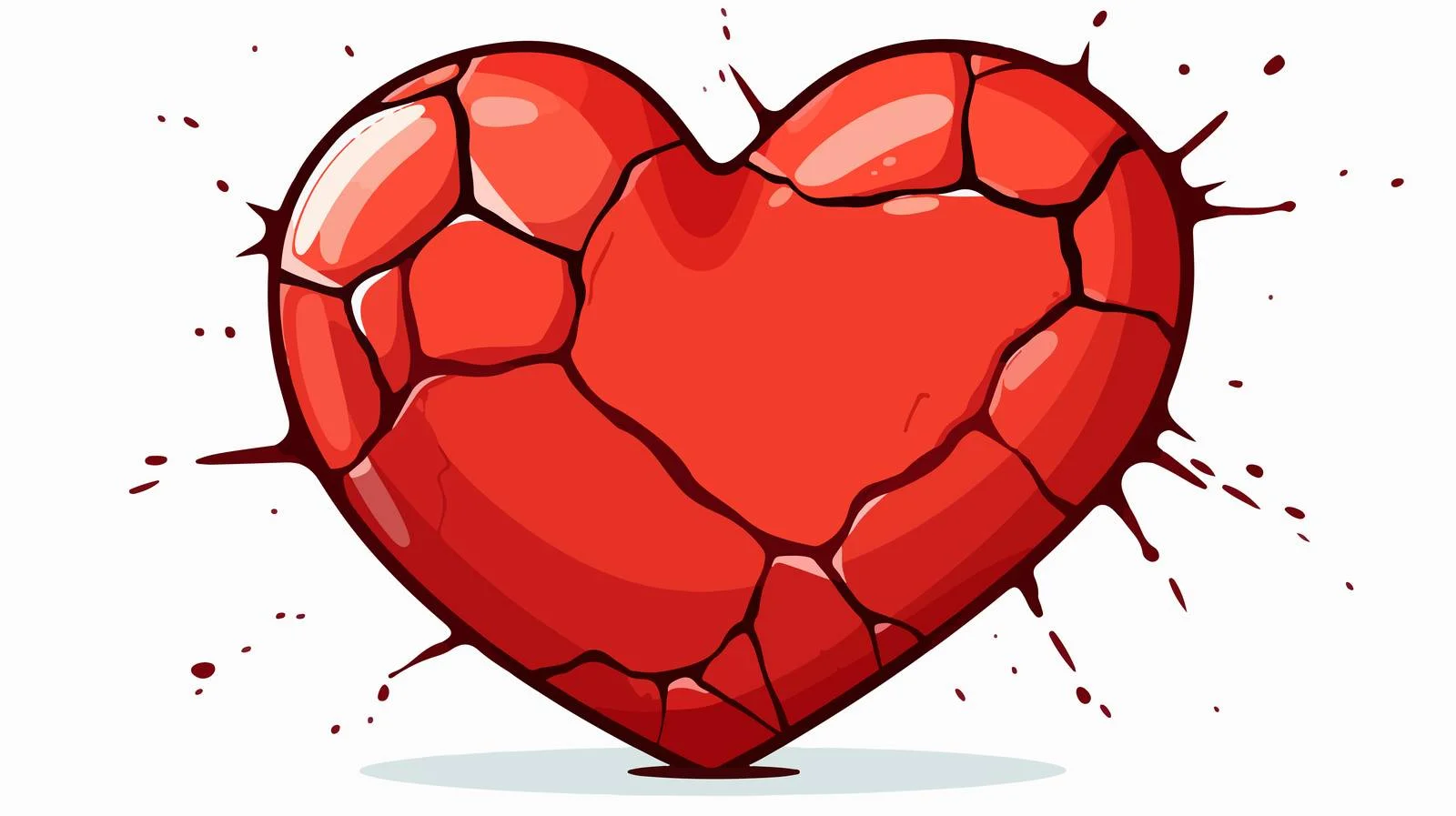 Injured Heart Cartoon Vector Illustration — free download from Dotvec