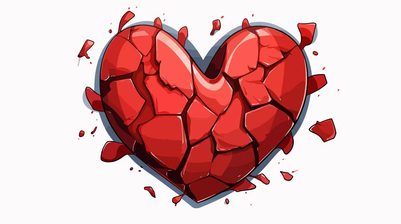 Cartoon Beaten Up Heart Vector Illustration — free download from Dotvec