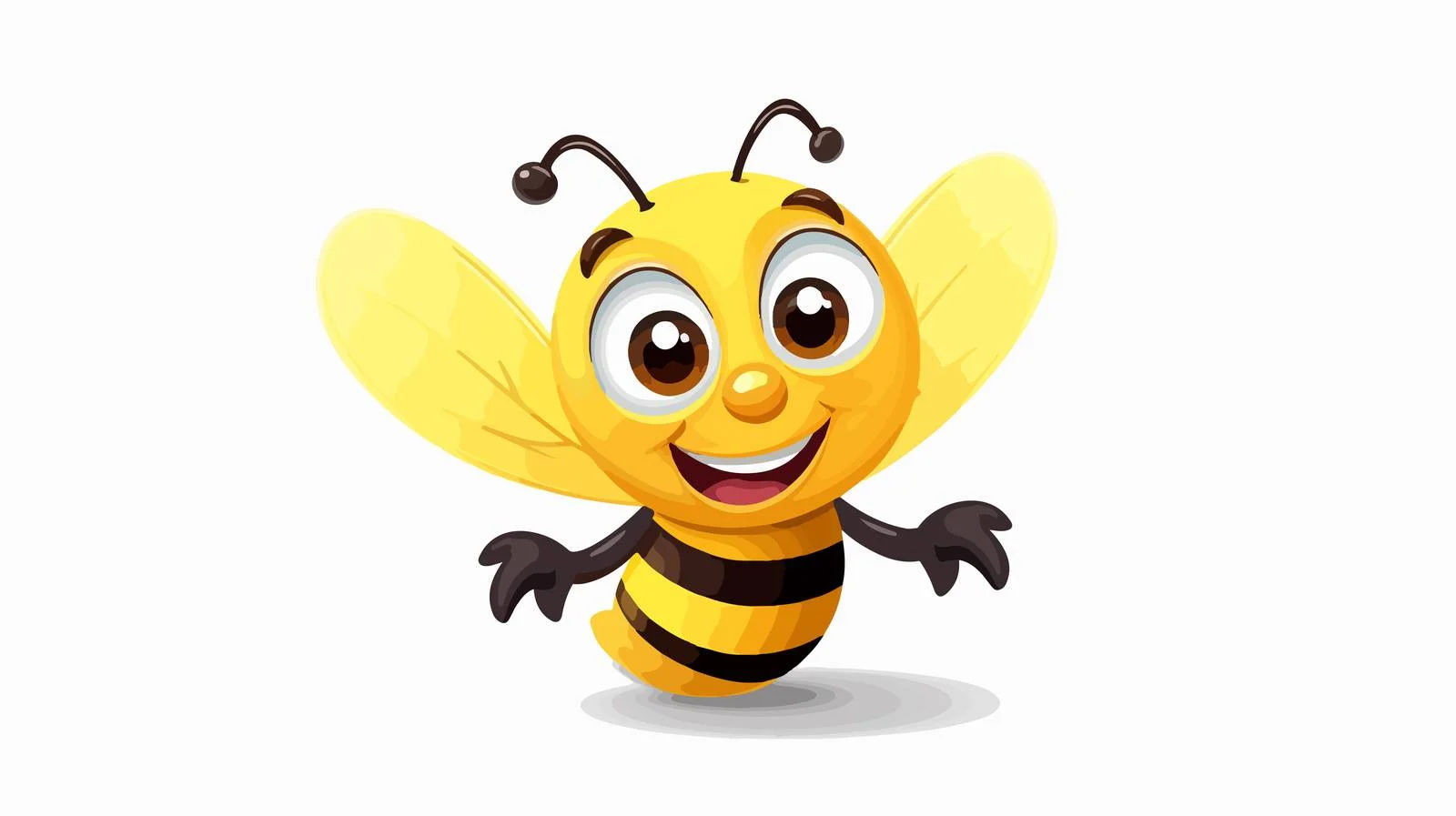 Cartoon Bee Flying Vector Illustration — free download from Dotvec