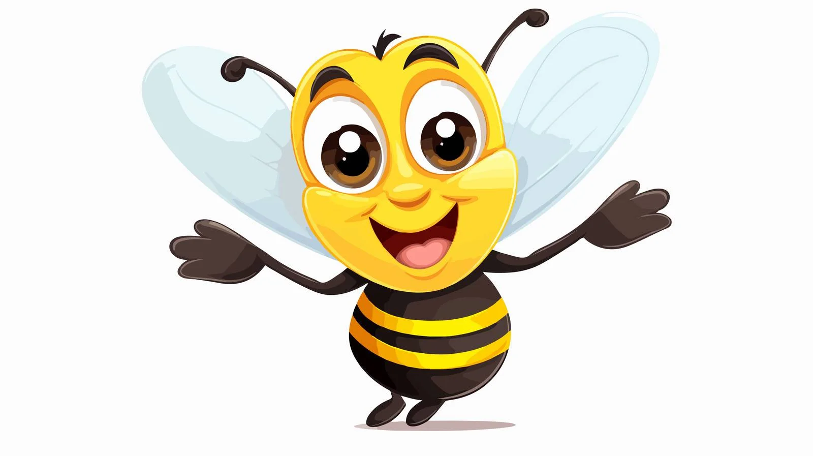 Adorable Cartoon Bee Vector Illustration — free download from Dotvec