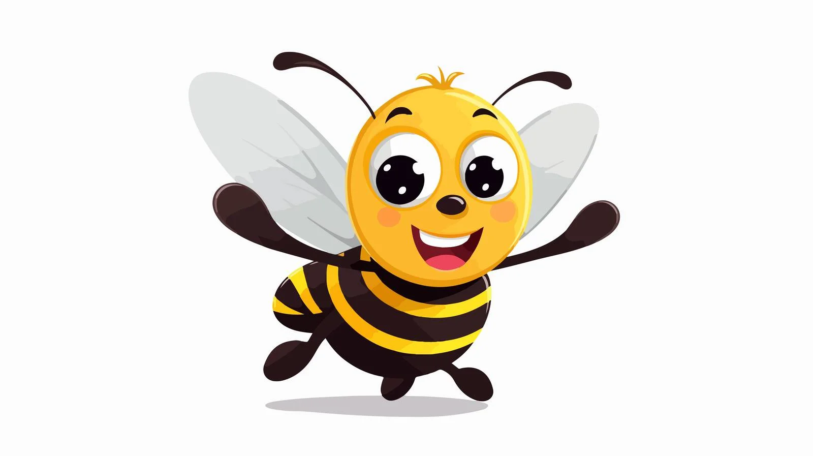 Cartoon Bee Flying Vector Illustration — free download from Dotvec