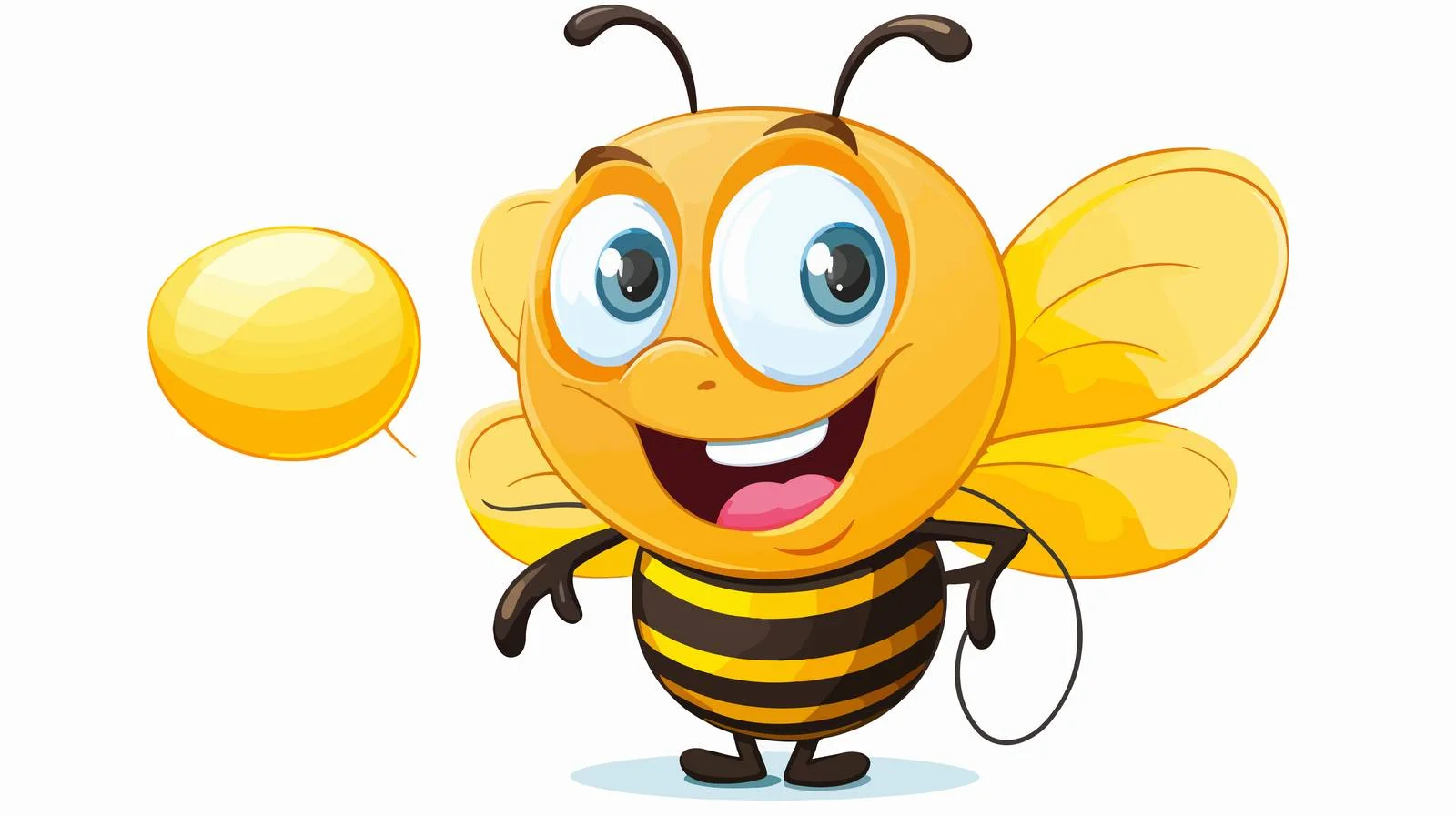Cartoon Bee Speech Bubble Illustration — free download from Dotvec