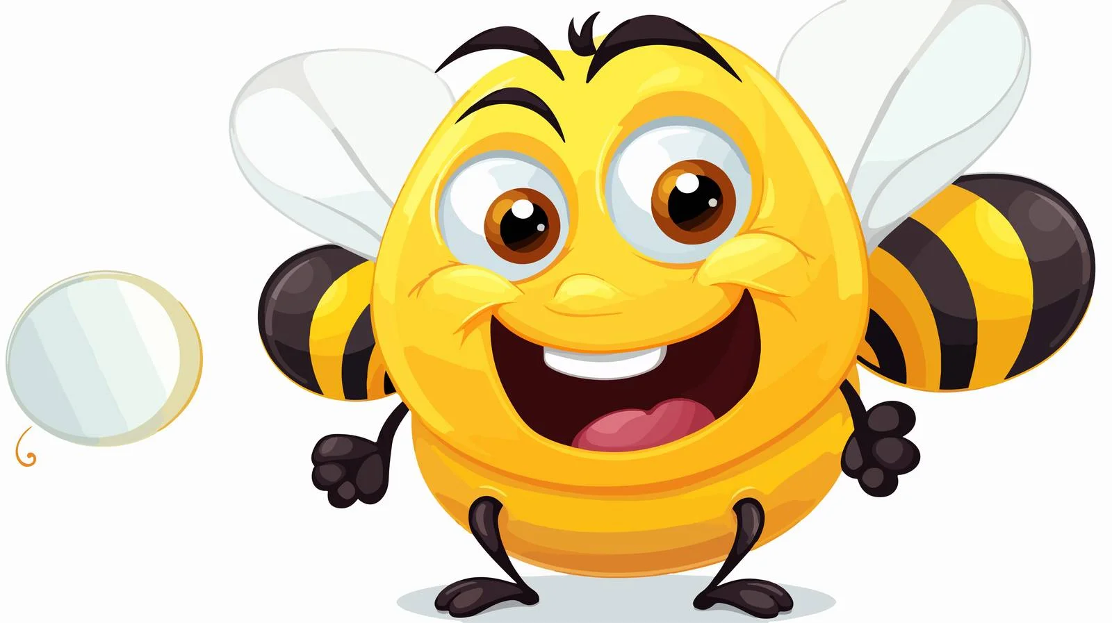 Cartoon Bee Speech Bubble Illustration — free download from Dotvec