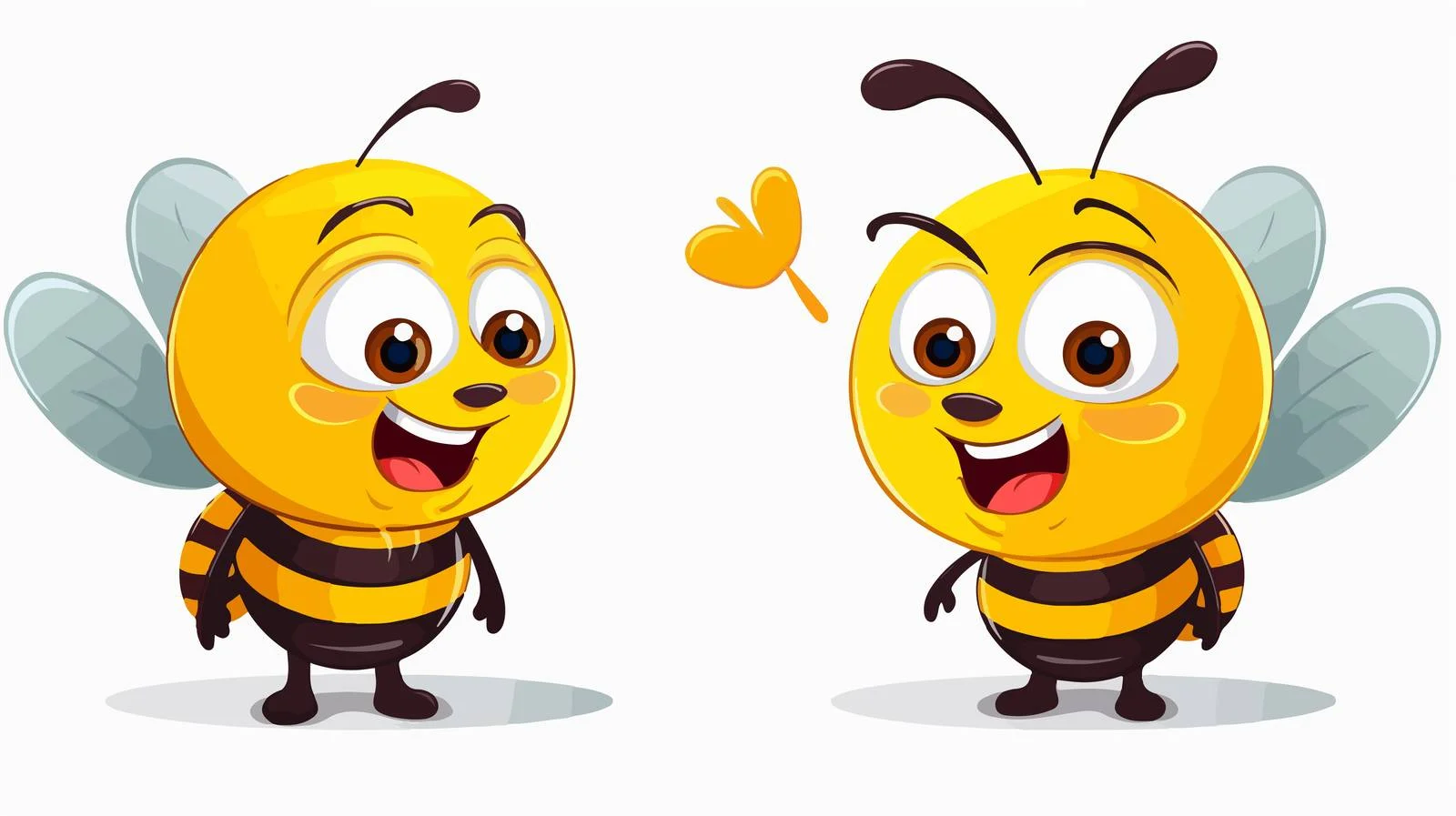 Cartoon Bee with Speech Bubble Illustration — free download from Dotvec