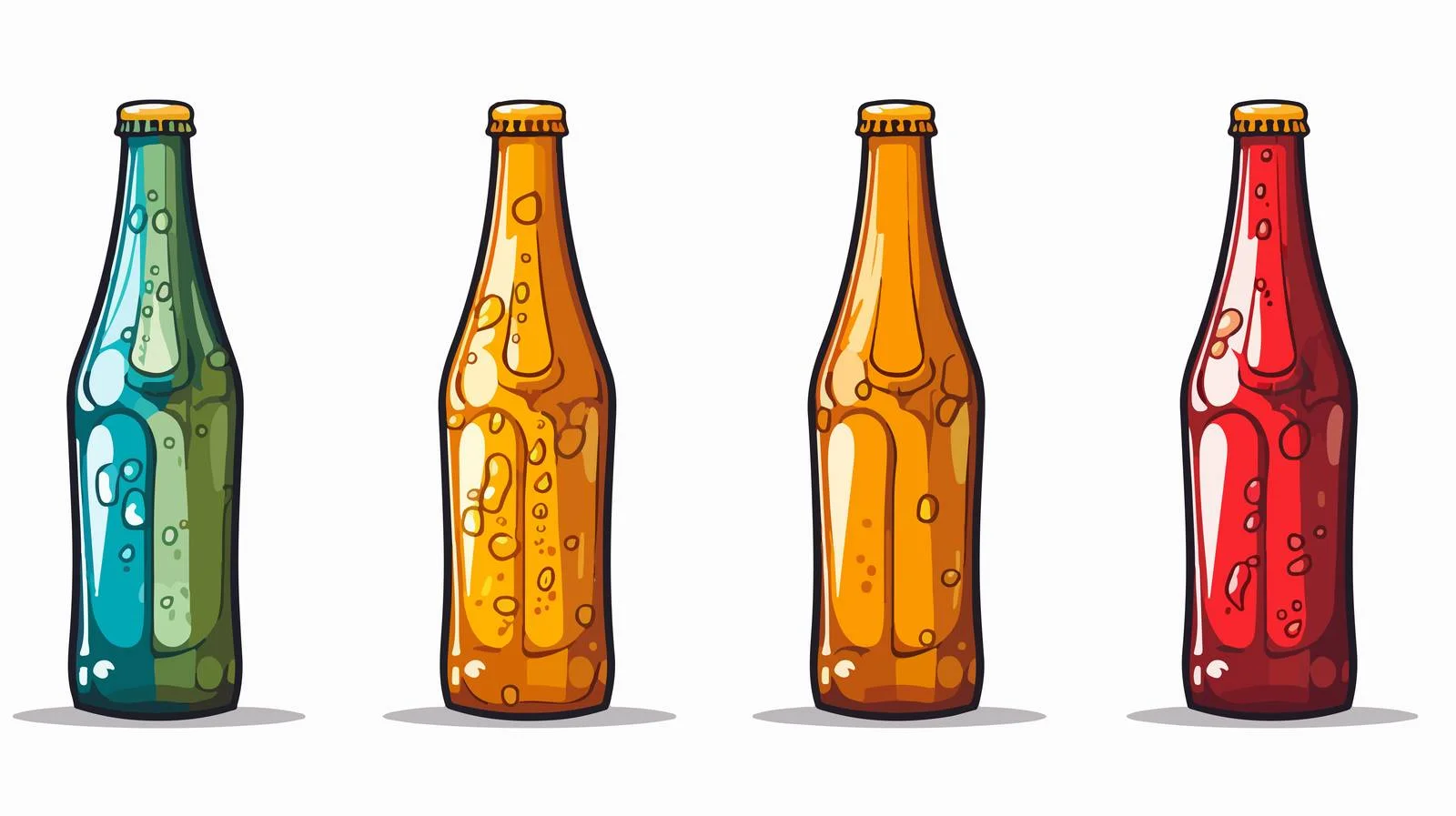 Cartoon Beer Bottle Vector Illustration — free download from Dotvec