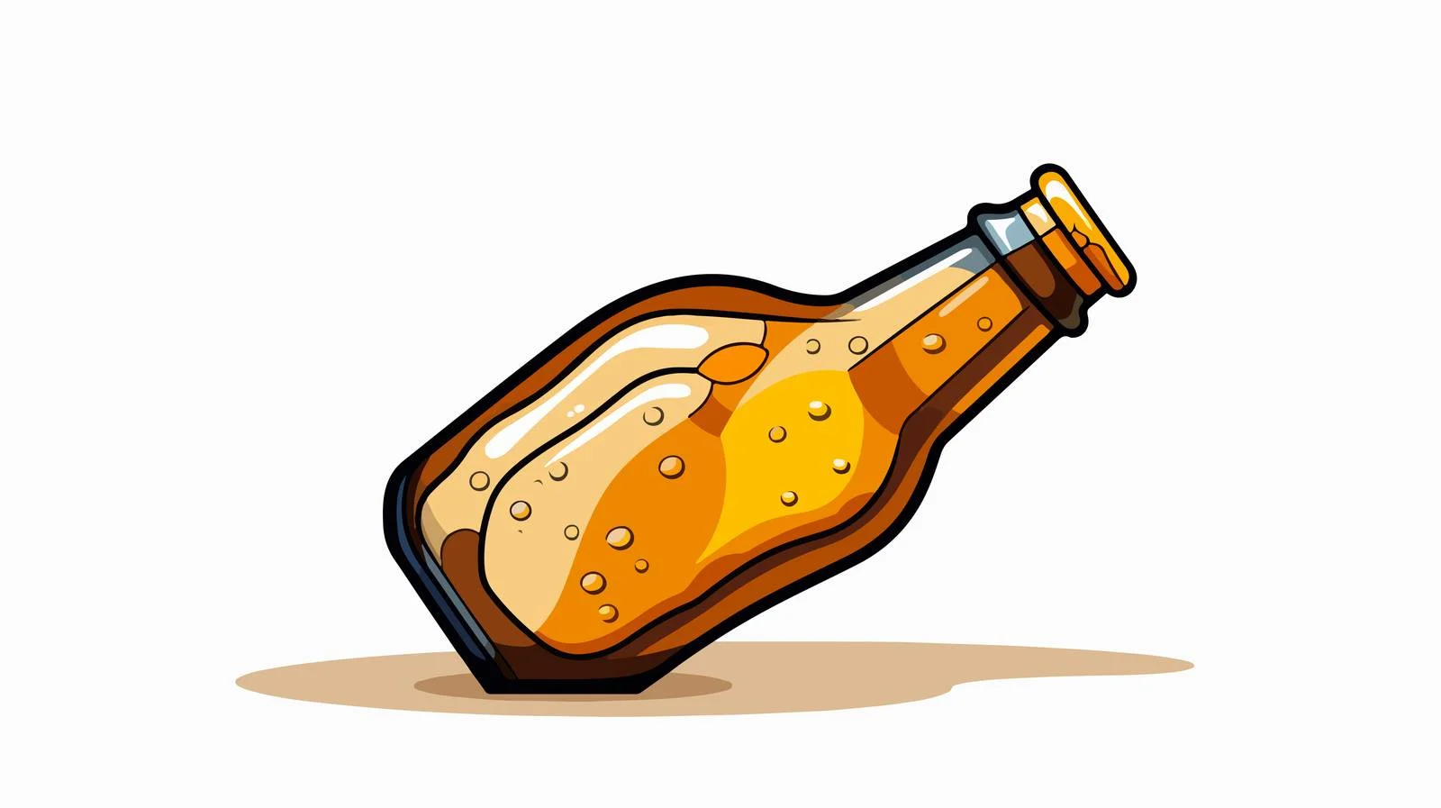 Cartoon Beer Bottle Vector Illustration — free download from Dotvec