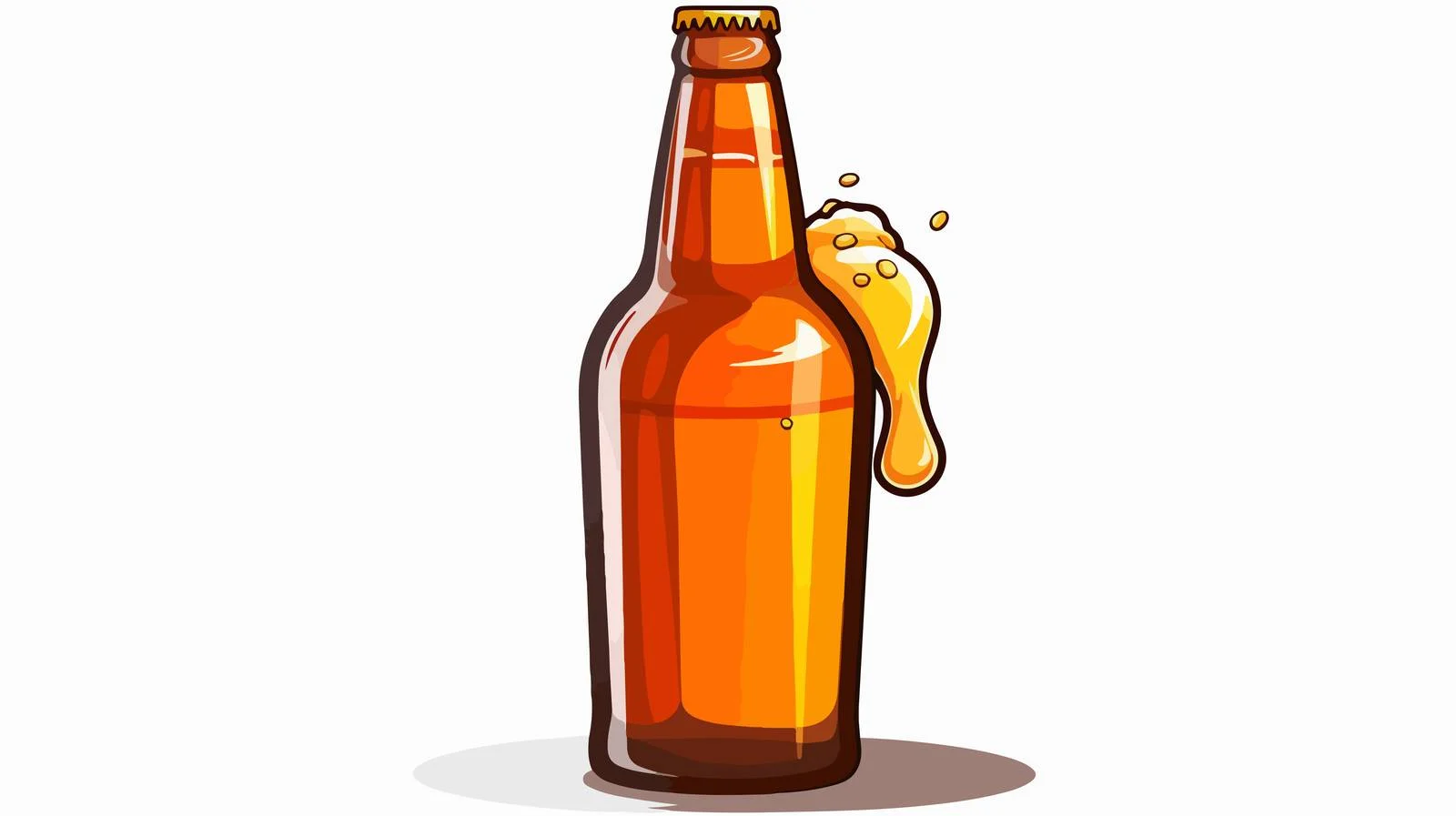 Animated Beer Bottle with Speech Bubble — free download from Dotvec