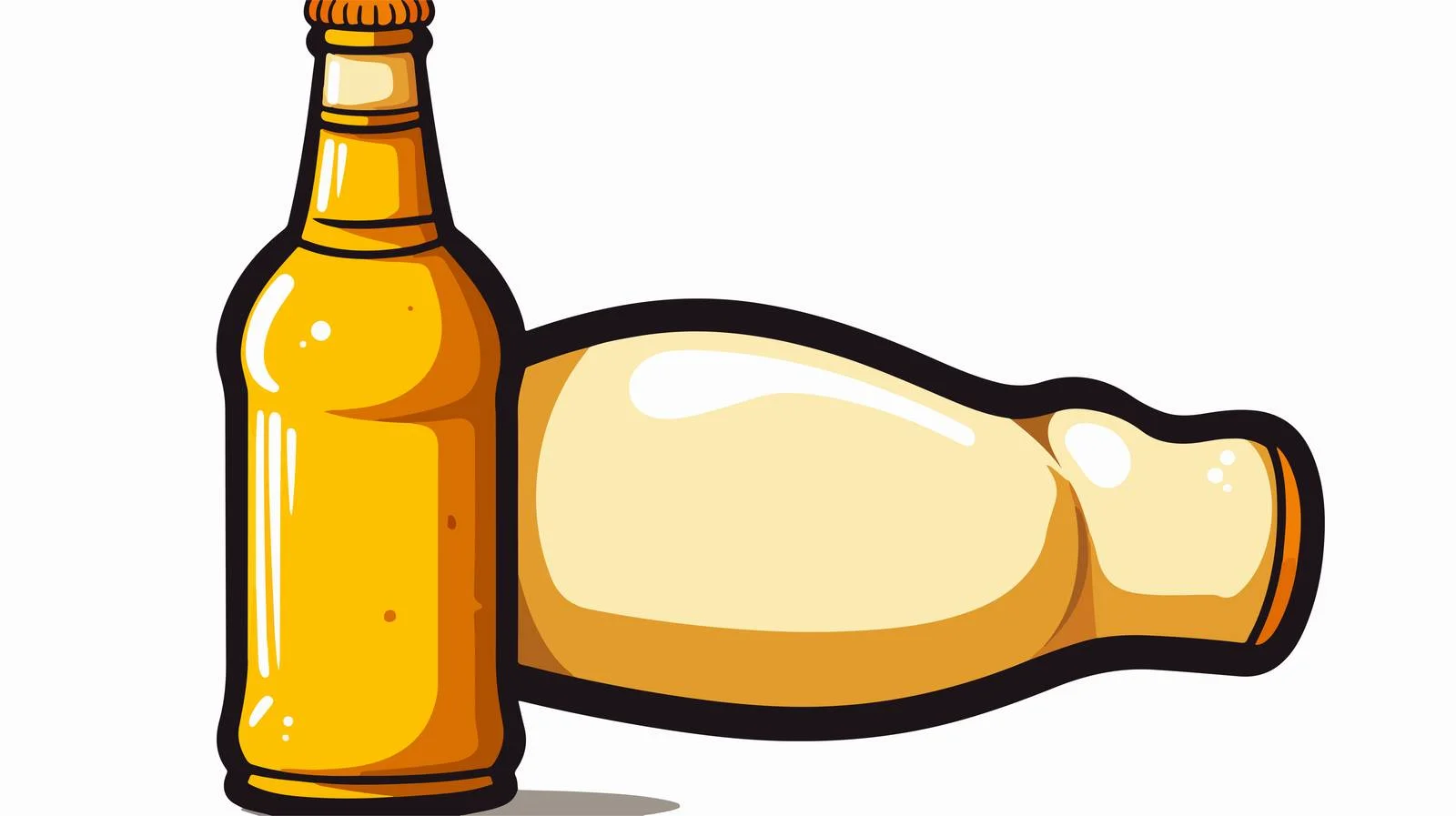 Animated Beer Bottle with Speech Bubble — free download from Dotvec