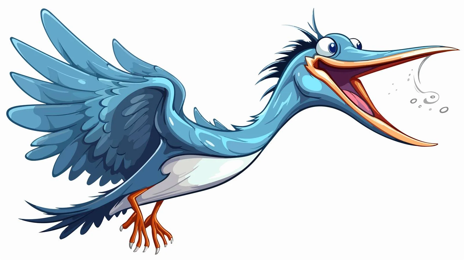 Avian Fishing Illustration — free download from Dotvec