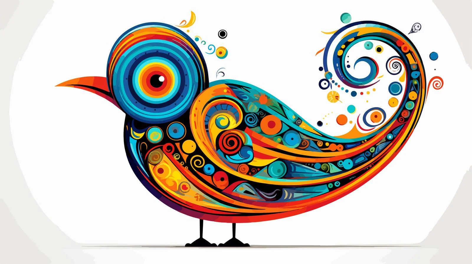 Whimsical Bird Doodle Vector Illustration — free download from Dotvec