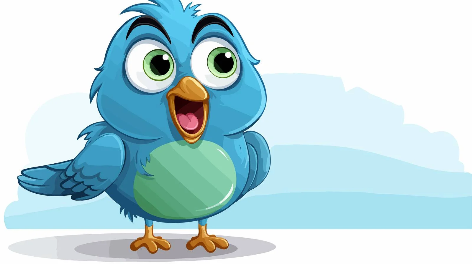 Chirpy Bird Speech Bubble Illustration — free download from Dotvec