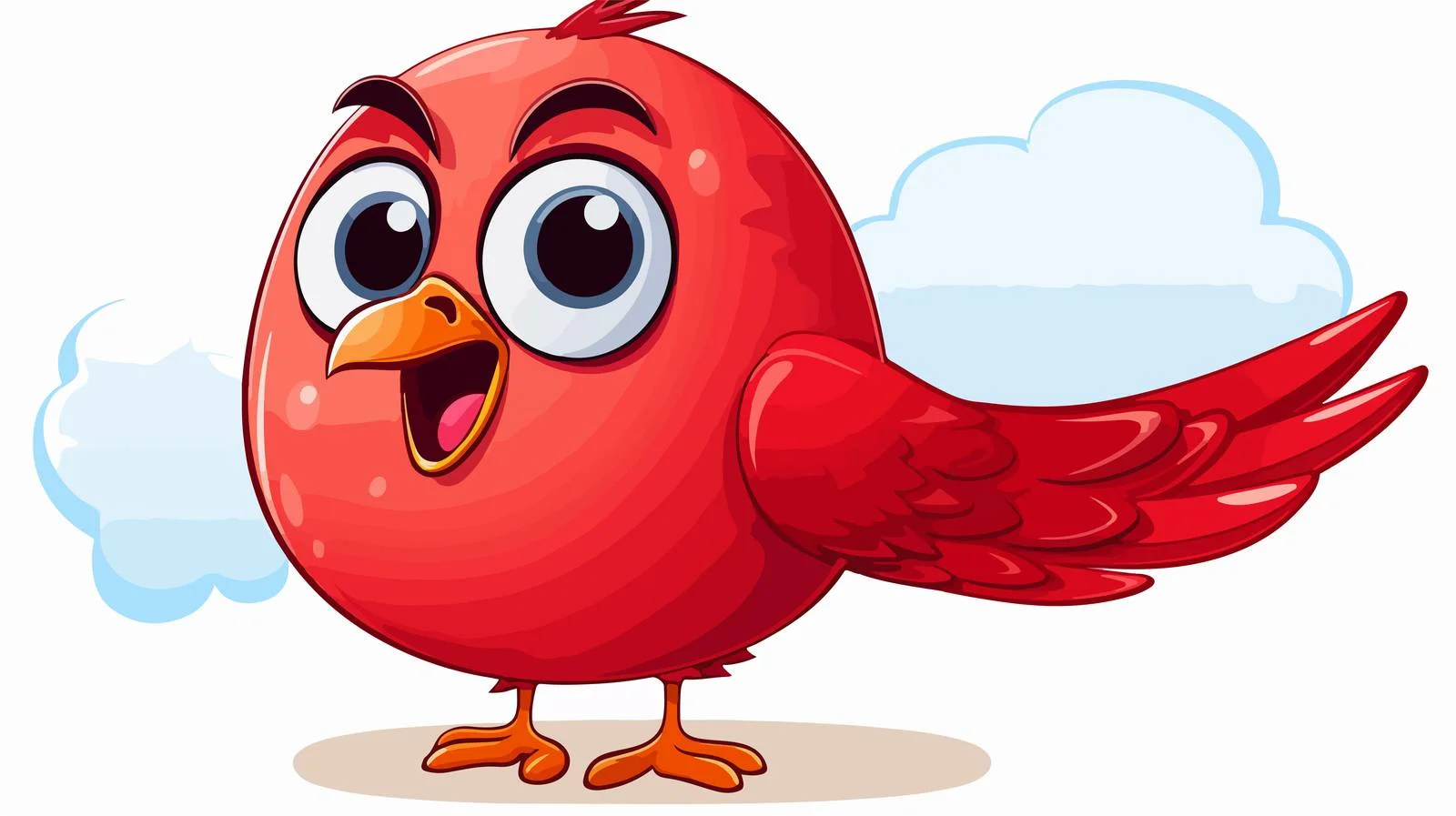 Chirpy Cartoon Bird Speech Bubble Illustration — free download from Dotvec