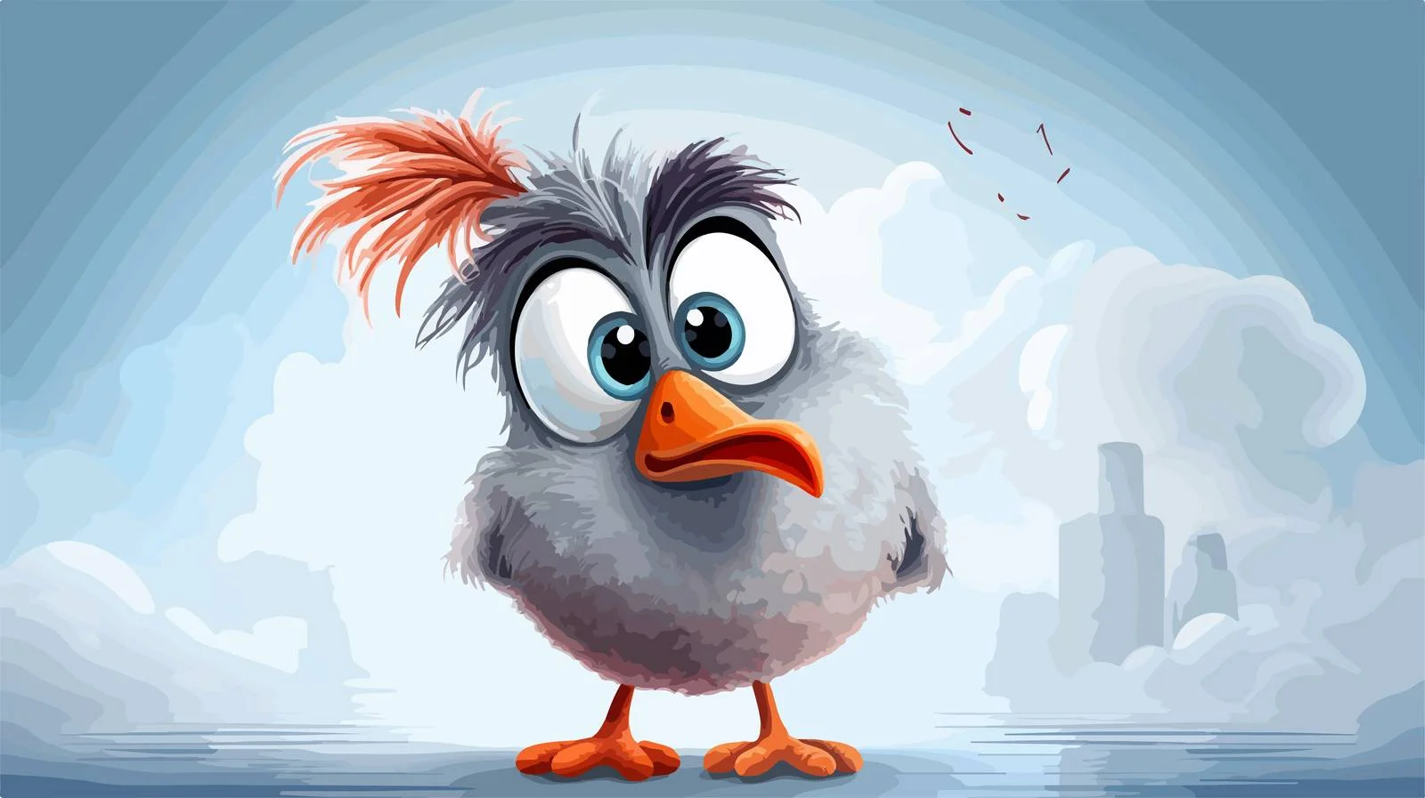 Cute Bird Thought Bubble Illustration — free download from Dotvec