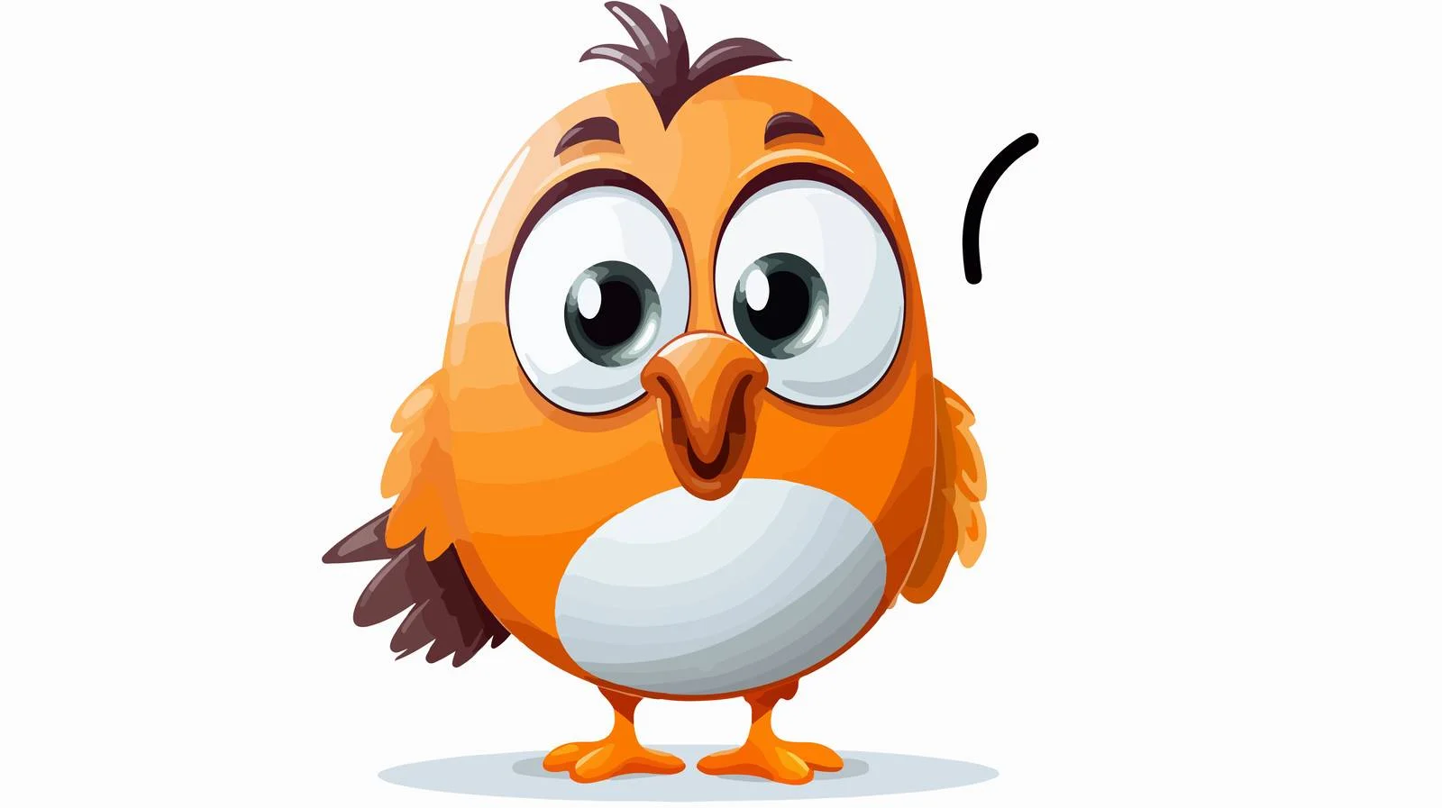 Cartoon Bird with Thought Bubble Vector — free download from Dotvec