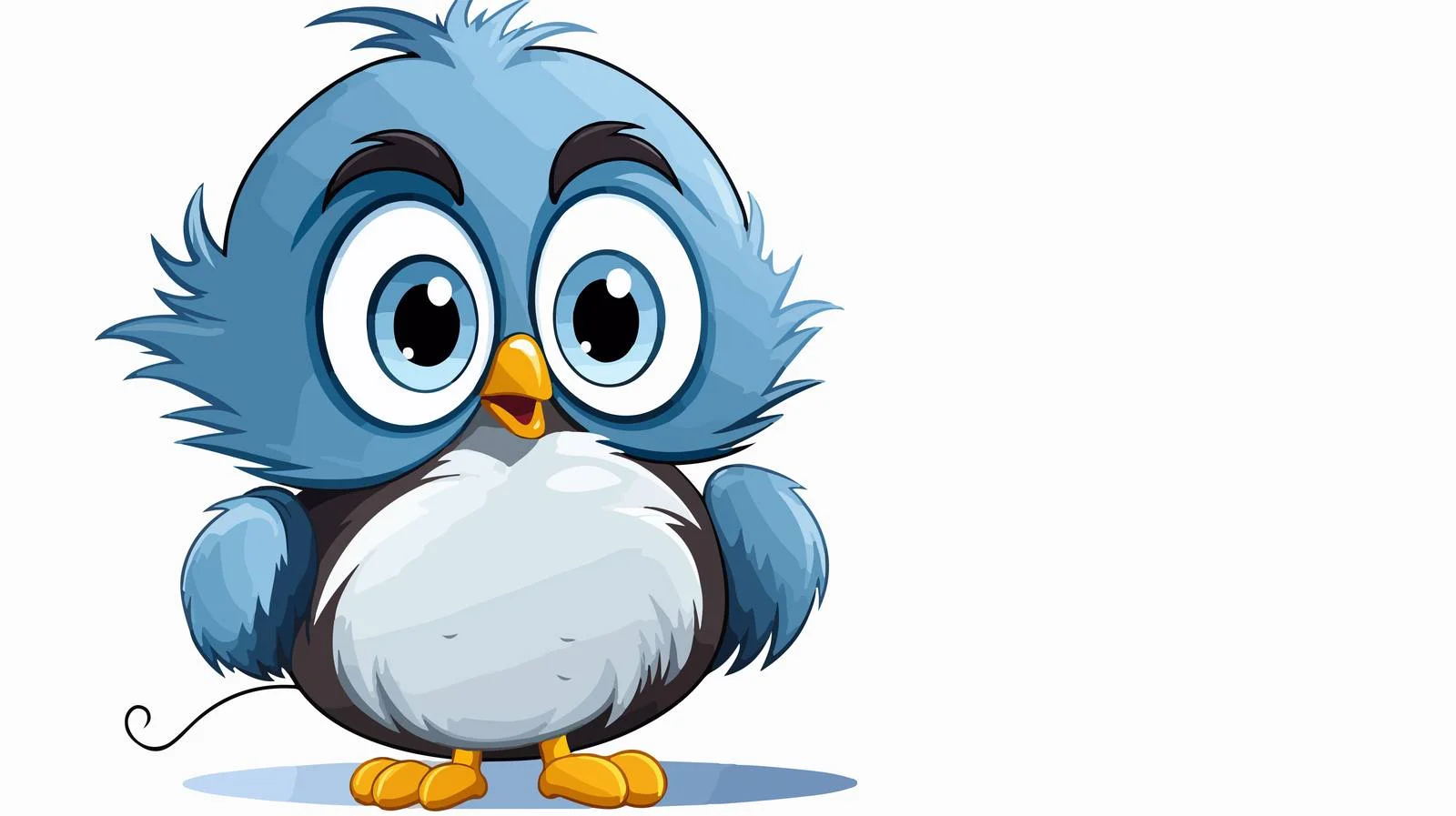 Cartoon Bird with Thought Bubble — free download from Dotvec