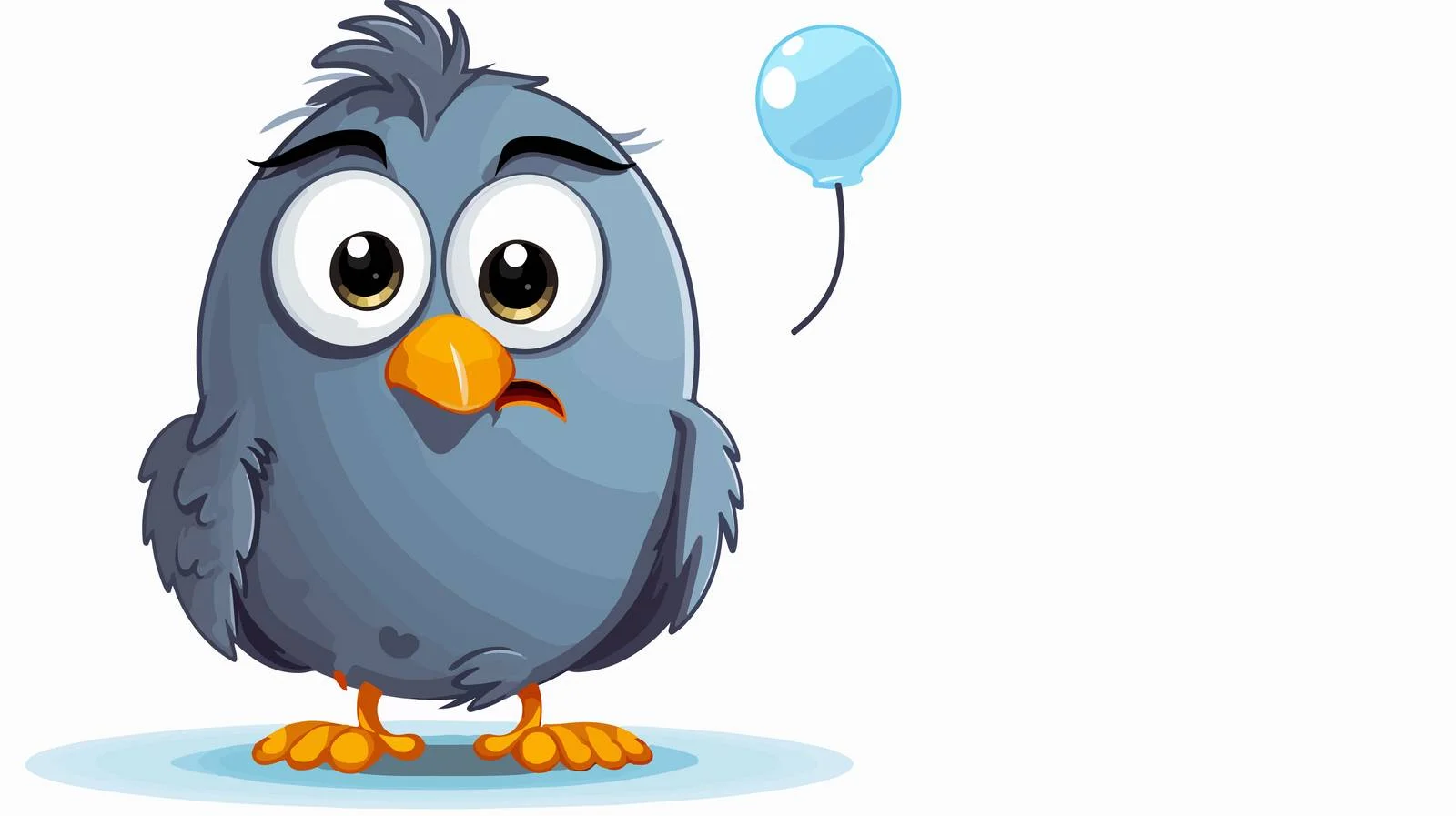 Cartoon Bird with Thought Bubble Vector — free download from Dotvec