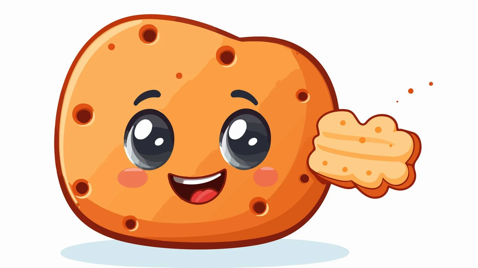 Animated Biscuit with Gradient Speech Bubble — free download from Dotvec