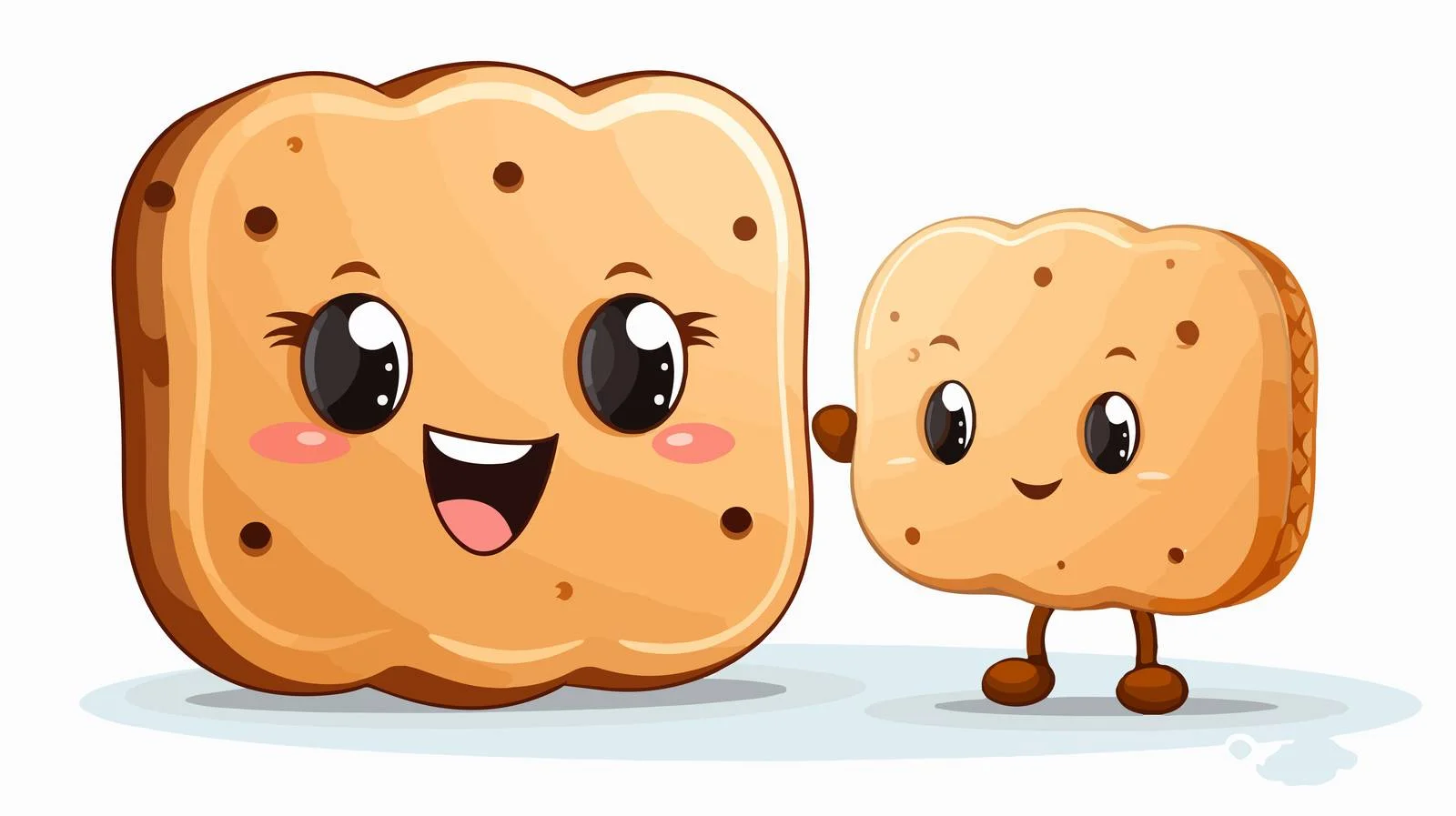 Cartoon Biscuit with Speech Bubble — free download from Dotvec