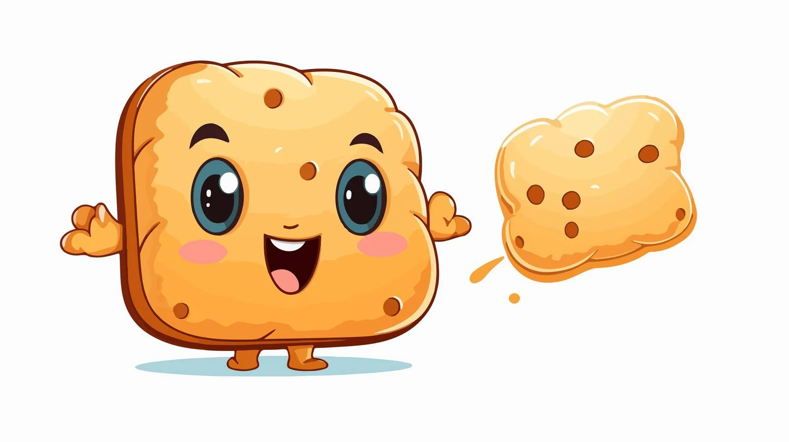 Cartoon Biscuit Speech Bubble Illustration — free download from Dotvec