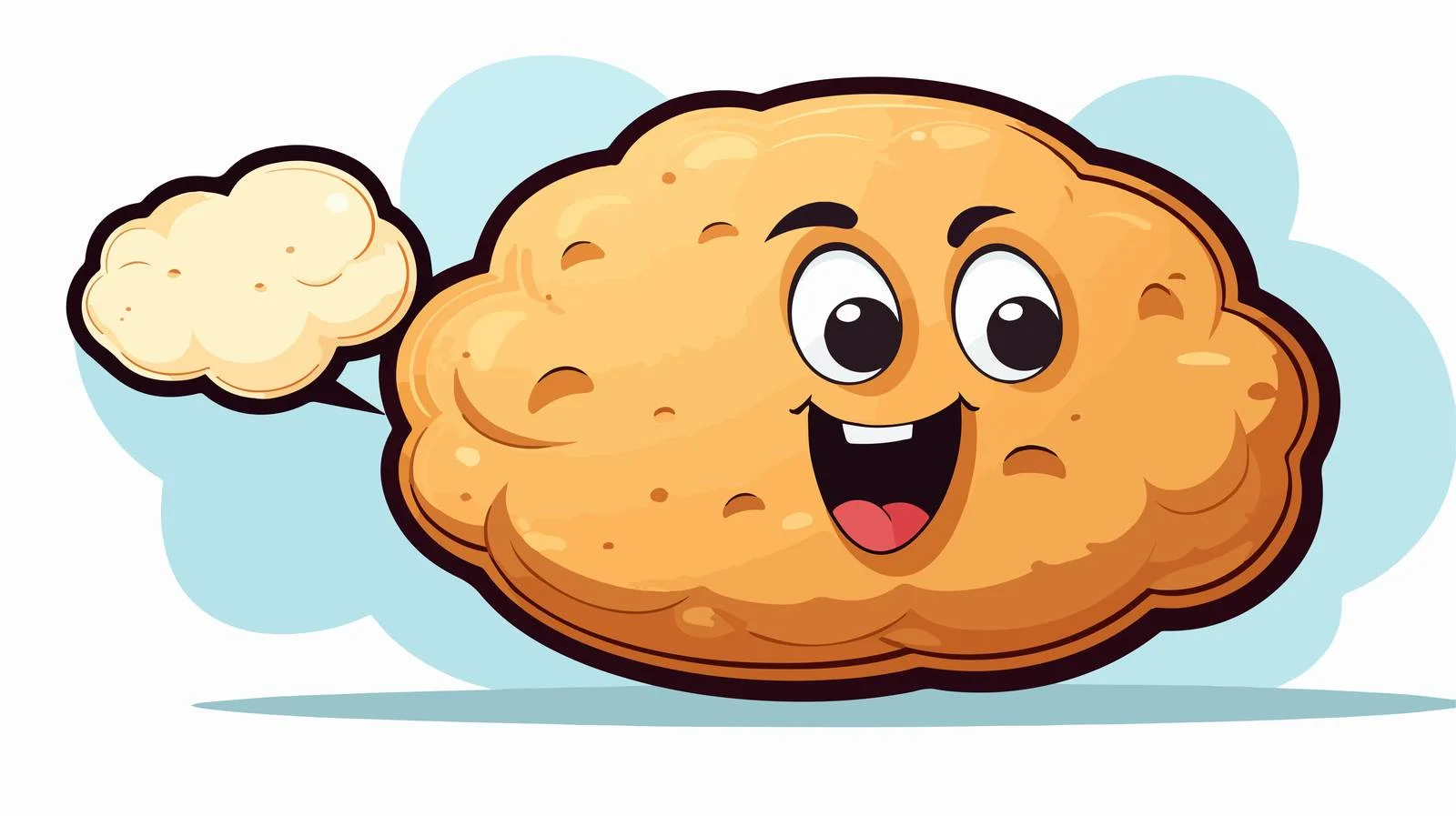 Cartoon Biscuit with Thought Bubble — free download from Dotvec