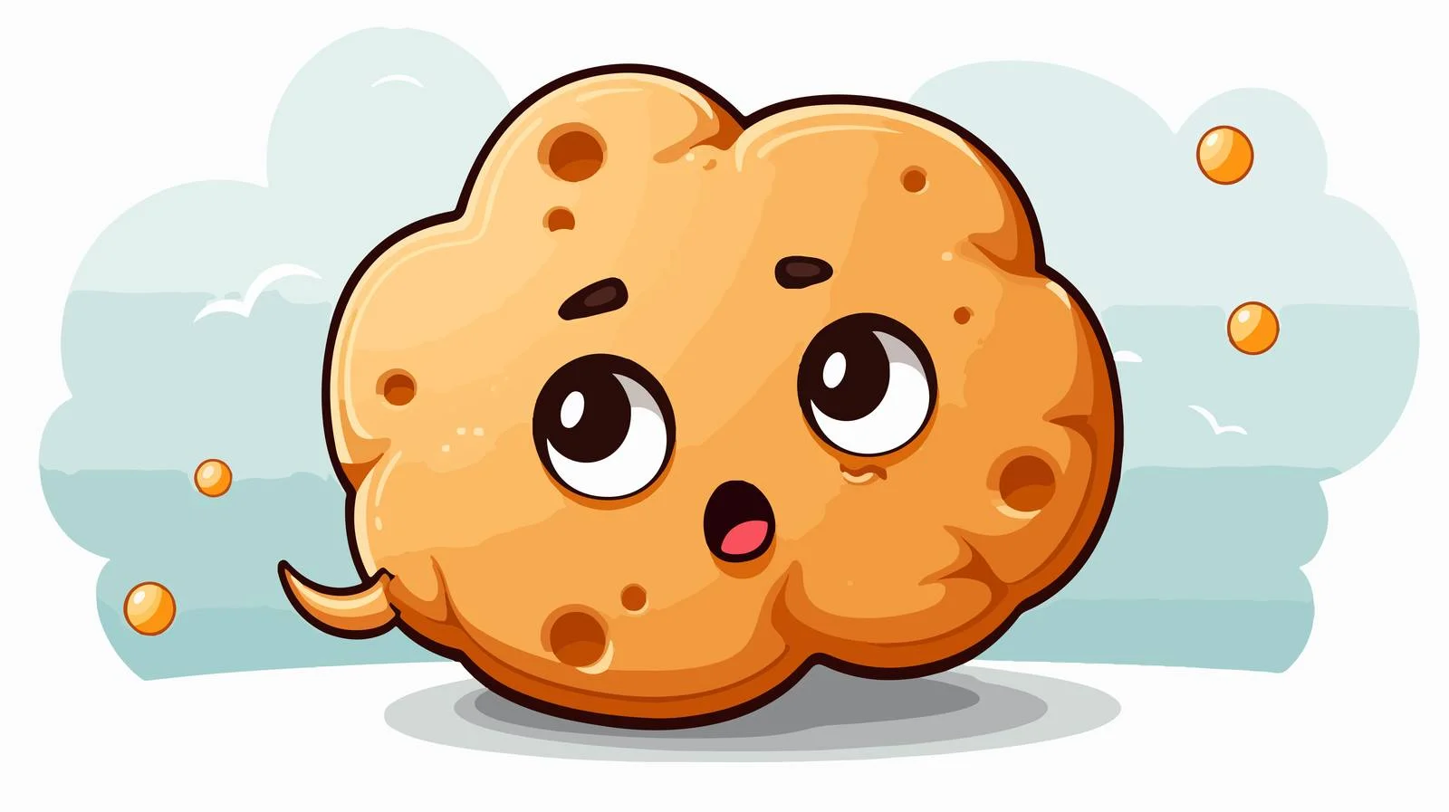 Whimsical Biscuit with Retro Thought Bubble — free download from Dotvec
