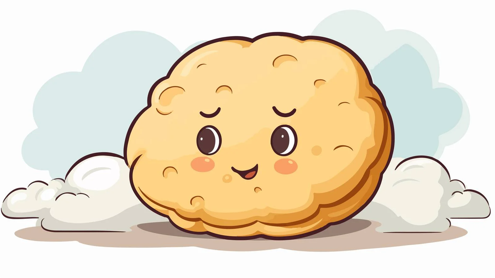 Whimsical Biscuit with Thought Bubble — free download from Dotvec