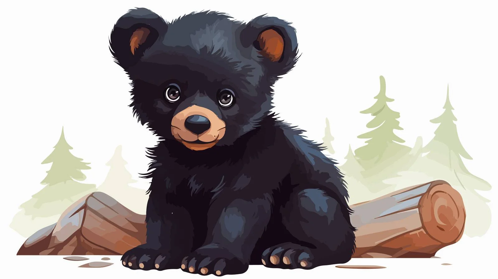 Cute Bear Cub Cartoon Vector Illustration — free download from Dotvec