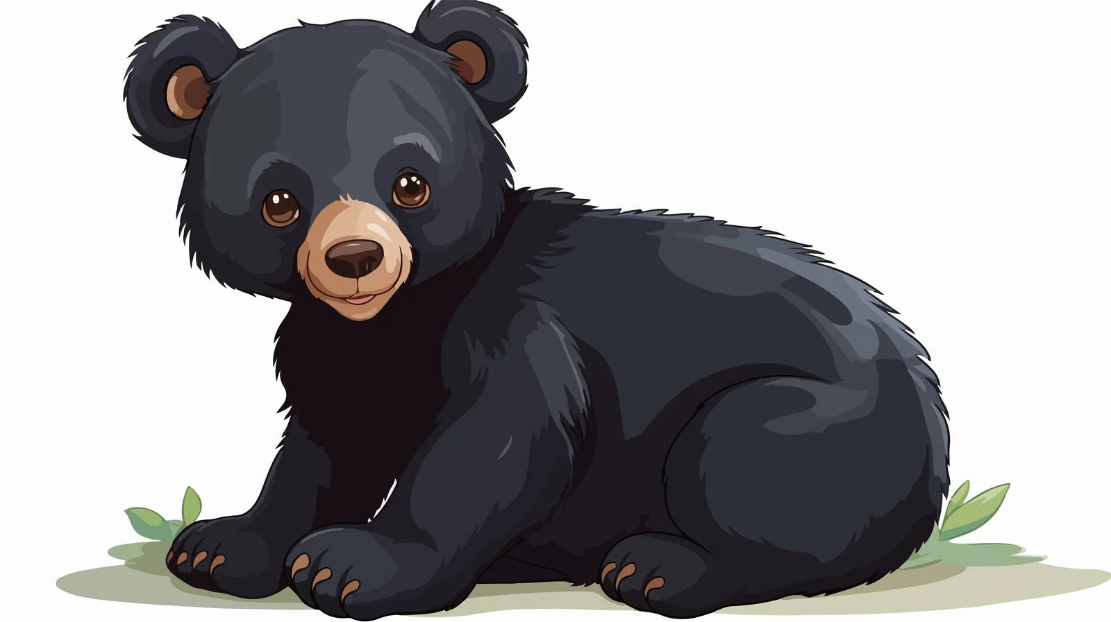 Adorable Bear Cub Vector Illustration — free download from Dotvec