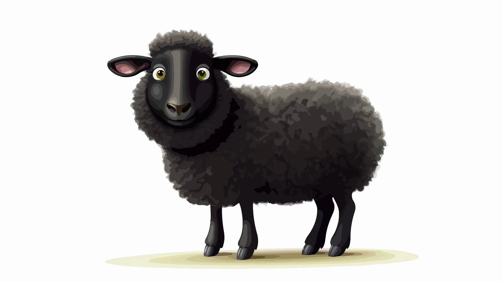 Cute Cartoon Black Sheep Illustration — free download from Dotvec