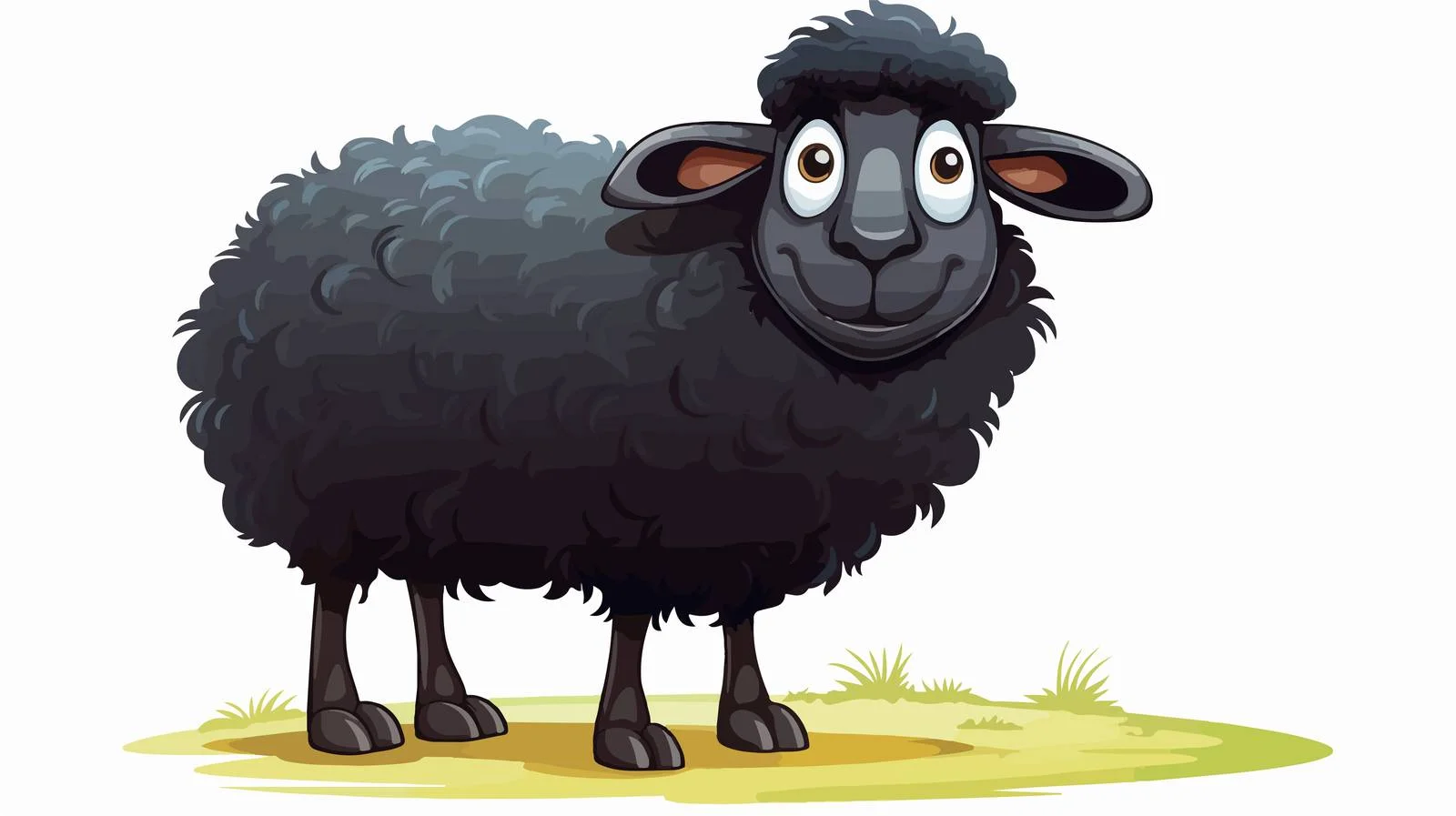 Cartoon Black Sheep Vector Illustration — free download from Dotvec