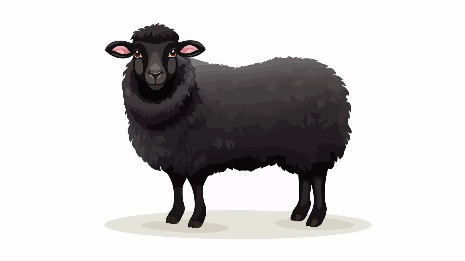 Cartoon Black Sheep Stock Vector Illustration — free download from Dotvec