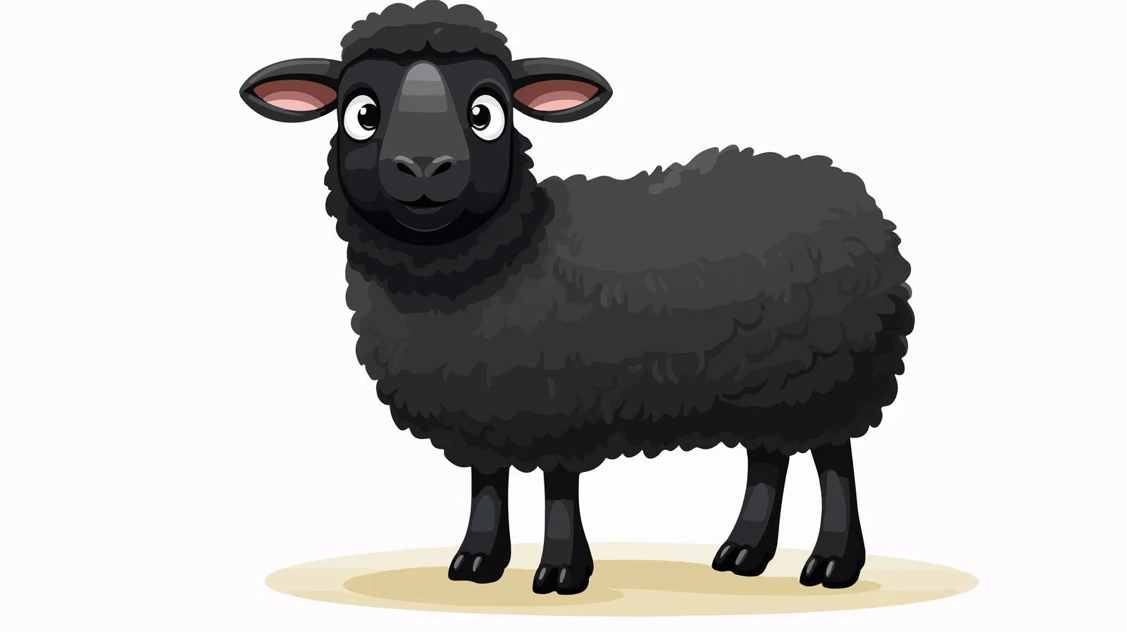 Cartoon Black Sheep Vector Illustration — free download from Dotvec