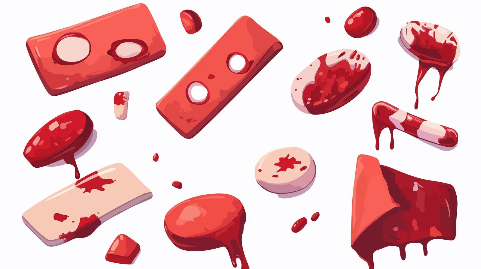 Bloody Medical Plaster Vector Cartoon — free download from Dotvec