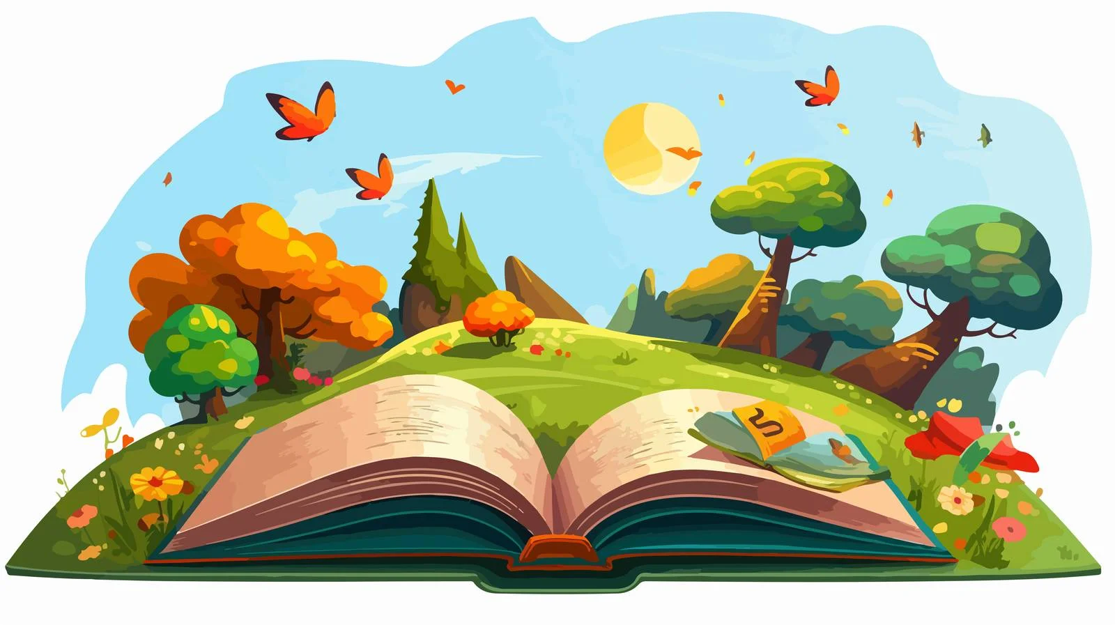 Cartoon Book Vector Illustration — free download from Dotvec