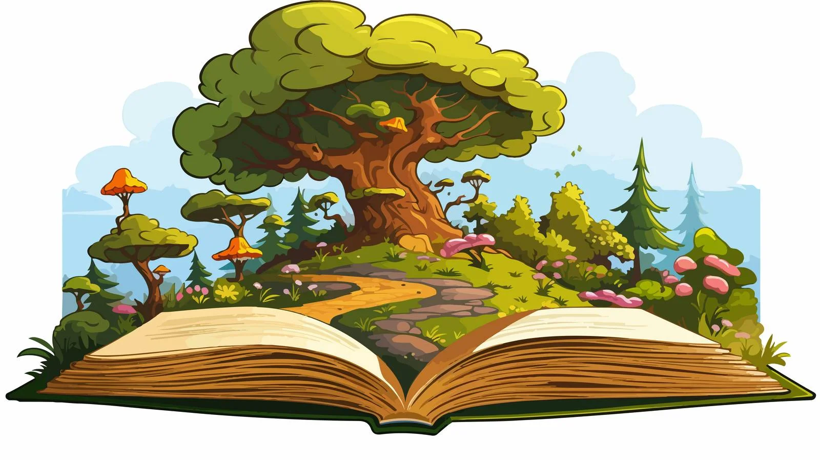 Cartoon Book Illustration — free download from Dotvec