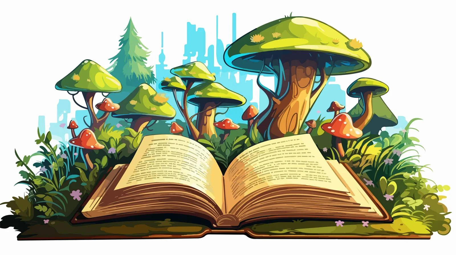 Cartoon Book Illustration Vector Stock Image — free download from Dotvec